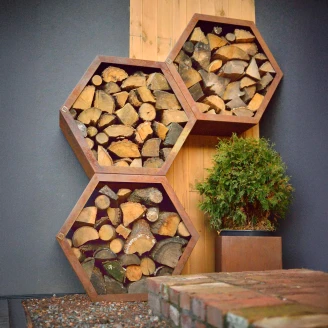 Module Vedställ <strong>Arborox</strong>  Cortenstål 92x38x80 cm