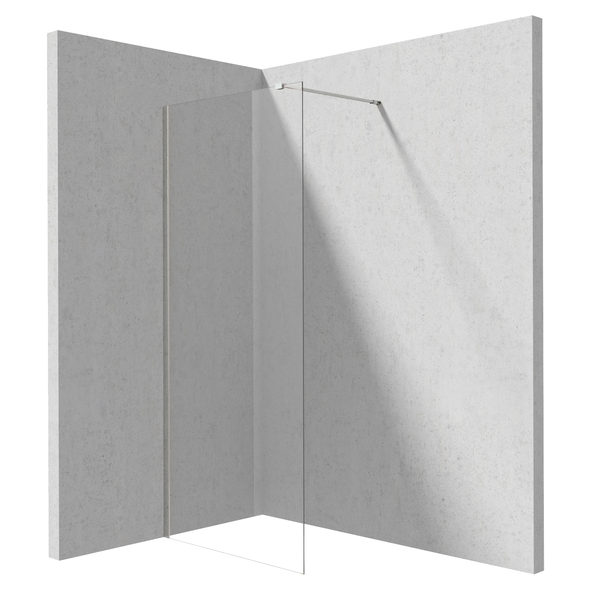 Dusjvegg Prizma Krom Blank 6 mm 70x195 cm