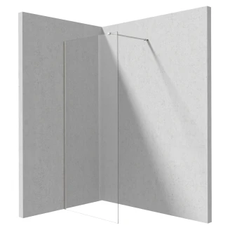 Duschvägg <strong>Prizma</strong>  Krom Blank 6 mm 110x195 cm