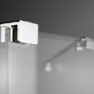 Duschvägg <strong>Prizma</strong> Krom Blank 6 mm 80x195 cm Skjutdörr