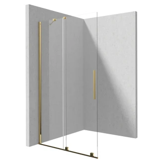 Duschvägg <strong>Prizma</strong>  Guld Blank 6 mm 80x195 cm Skjutdörr