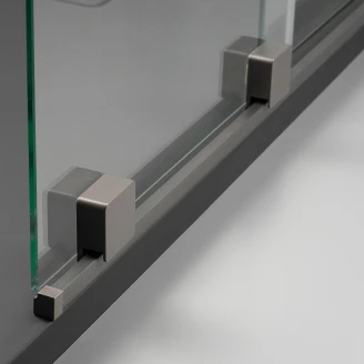 Duschvägg <strong>Prizma</strong>  Grå Titanium Matt 6 mm 90x195 cm Skjutdörr