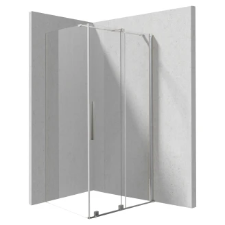 Duschhörn <strong>Prizma</strong>  100 + 80 cm Krom Blank