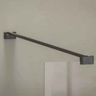 Ravak Duschvägg Walk-In Air Svart Matt 6 mm 90x200 cm