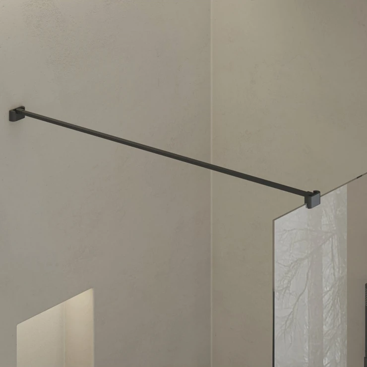 Ravak Dusjvegg Walk-In Air Svart Matt 6 mm 100x200 cm