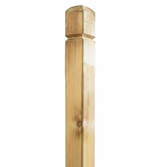 Stolpe med Dekorativ Topp <strong>Fortis</strong>  Tre 7x7x210 cm