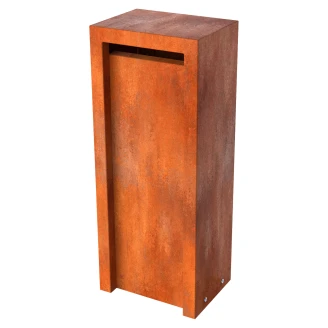 Brevlåda <strong>Litrix</strong>  Cortenstål 40x30x100 cm