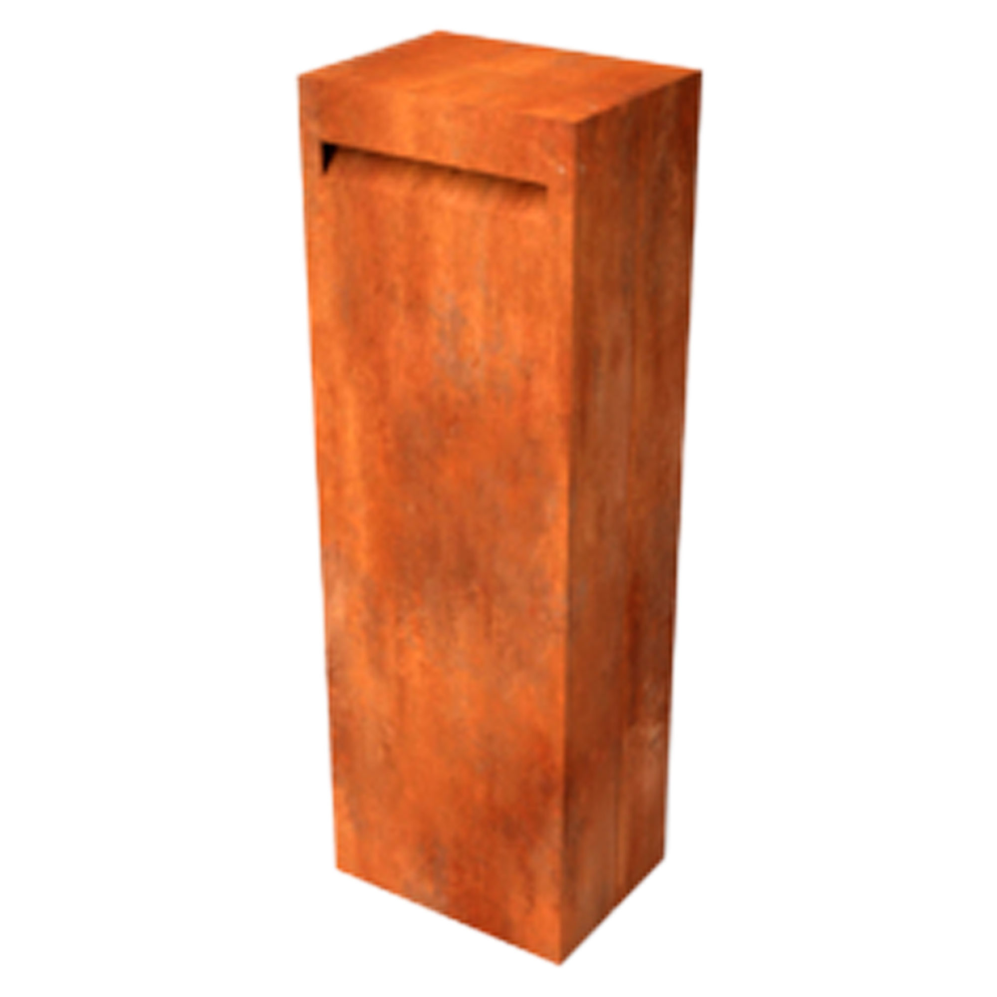Brevlåda Loktor Cortenstål 40x30x100 cm