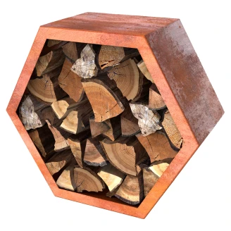 Module Vedställ <strong>Arborox</strong>  Cortenstål 92x38x80 cm