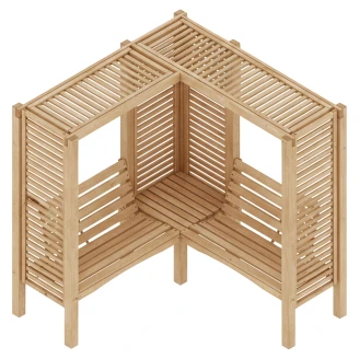 Pergola med Benk <strong>Moreton</strong>  Tre