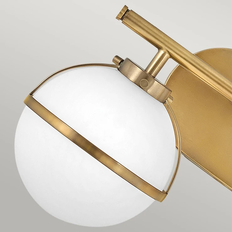 Hinkley Vegglampe Duo Hollis Messing, Klar