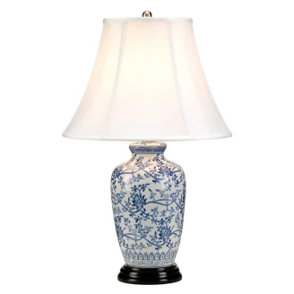 Elstead Bordslampa <strong>Blue Ginger Jar</strong>  Blå, Vit