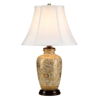 Elstead Bordslampa <strong>Goldthistle</strong>  Guld, Vit