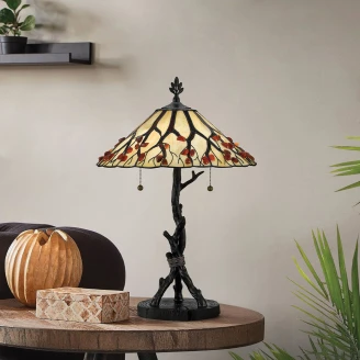Quoizel Bordslampa <strong>Whispering</strong>  Svart, Röd