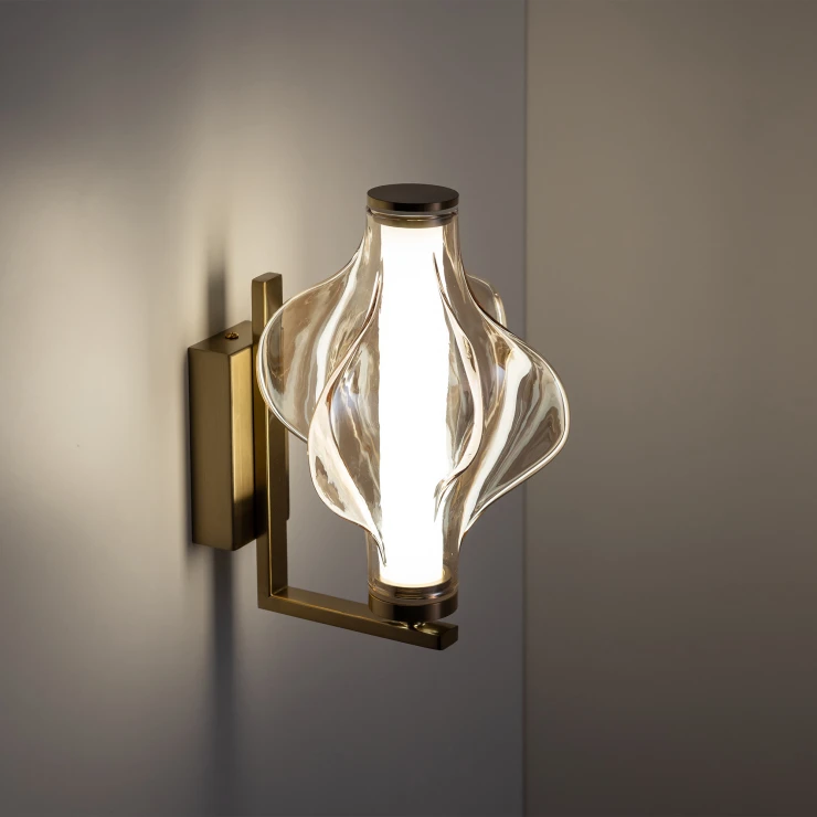 Vegglampe Edda Messing Blank