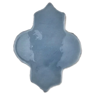 Alteret Handgjort Kakel <strong>Arabesque</strong>  Azul Laguna Blank 12x15 cm
