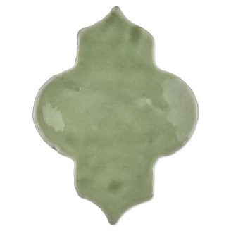 Alteret Handgjort Kakel <strong>Arabesque</strong>  Verde Jade Blank 12x15 cm