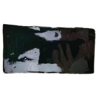 Alteret Handgjort Kakel <strong>Subway</strong>  Verde Oscuro Blank 8x15 cm