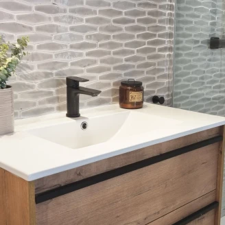 Alteret Handgjort Mosaik Kakel Verona Gris Perla Blank 26x33 (4x13) cm
