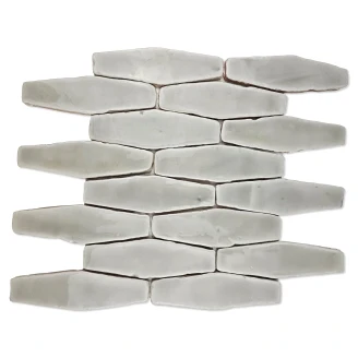 Alteret Handgjort Mosaik Kakel Verona Gris Perla Blank 26x33 (4x13) cm