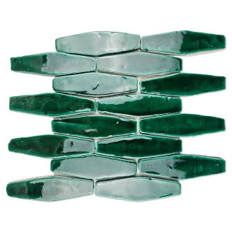 Alteret Handgjort Mosaik Kakel Verona Verde Blank 26x33 (4x13) cm