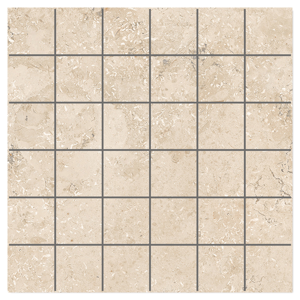 Mosaikk Gulvflis Kalksten Fjäll Beige Matt Struktur 3D 30x30 cm
