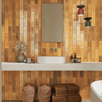 Kakel <strong>Alcazar</strong>  Caramel Blank 8x30 cm