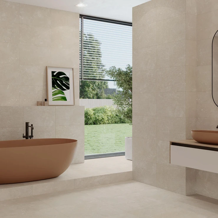 Veggflis Nalin Beige Matt 33x55 cm