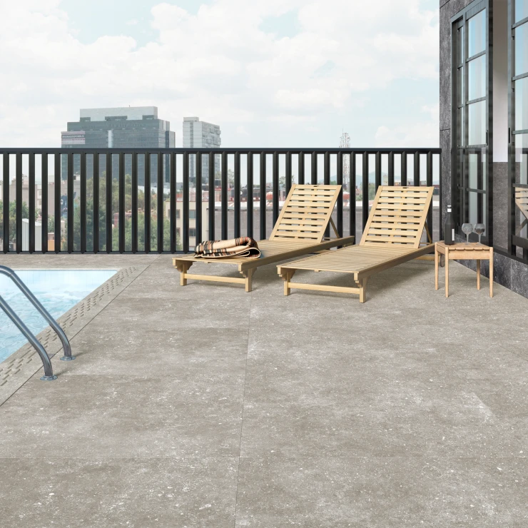 Utendørsflis Lagra Sand Matt 90x90 cm Tykkelse 20 mm