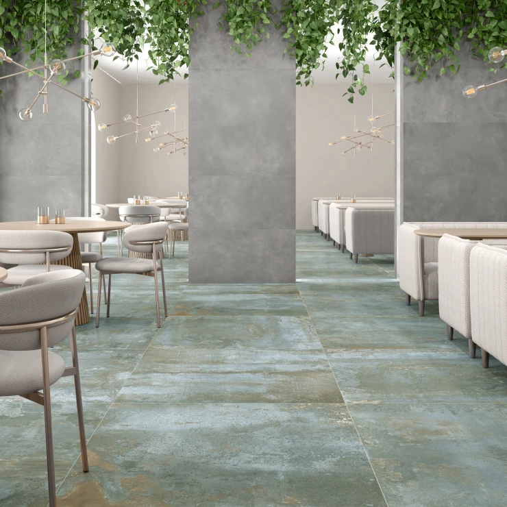 Gulvflis Ferrox Turkos Matt 120x120 cm