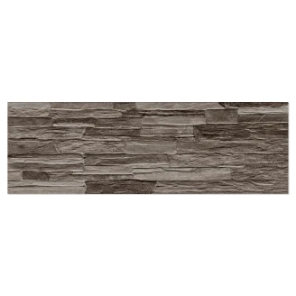 Kakel <strong>Stakka</strong>  Mörkgrå Matt-Relief 17x52 cm