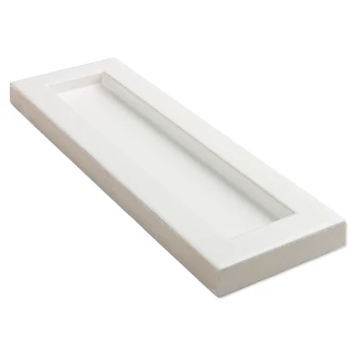 Natucer Kakel <strong>Kahn</strong>  White Hörn Blank Relief 7x27 cm