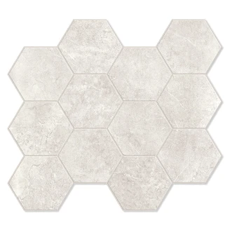 Unicomstarker Mosaik Hexagon Klinker <strong>Evostone</strong>  Ivory Matt 30x34 (9.7x11.2) cm
