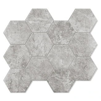 Unicomstarker Hexagon Mosaik Klinker <strong>Evostone</strong>  Mist Matt 30x34 (9.7x11.2) cm