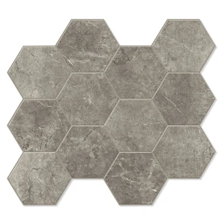 Unicomstarker Hexagon Mosaik Klinker <strong>Evostone</strong>  Dune Matt 30x34 (9.7x11.2) cm