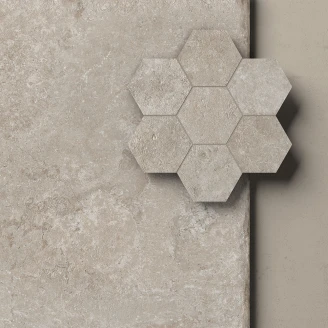 Unicomstarker Hexagon Mosaik Klinker <strong>Pierre Neuve</strong>  Noisette Matt 30x34 (9.7x11.2) cm