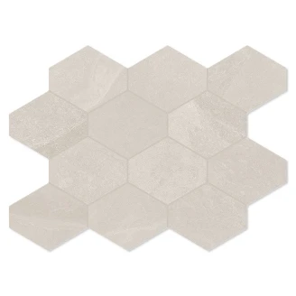 Unicomstarker Hexagon Mosaik Klinker <strong>Brazilian Slate</strong>  Storm Beige Matt 25x34 (11.1x9.4) cm
