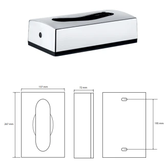 Pappersdispenser Krom Blank