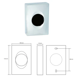 Dispenser för Hygienpåsar HygBag 10x14 cm Krom Blank