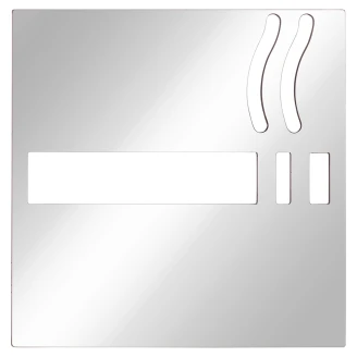 Rökning Piktogram 12x12 cm Krom Blank