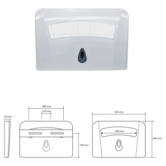 Dispenser för Hygienpåsar HygBag 44x28 cm Vit Matt