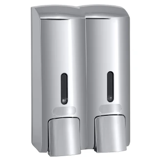 Dubbel Tvåldispenser 300 ml Krom Blank