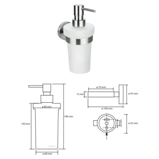 Tvålpump <strong>Ophelie</strong>  Krom Matt 230 ml