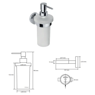 Tvålpump <strong>Holmstrand</strong>  Krom Blank 230 ml