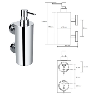 Tvålpump <strong>Holmstrand</strong>  Krom Blank 550 ml