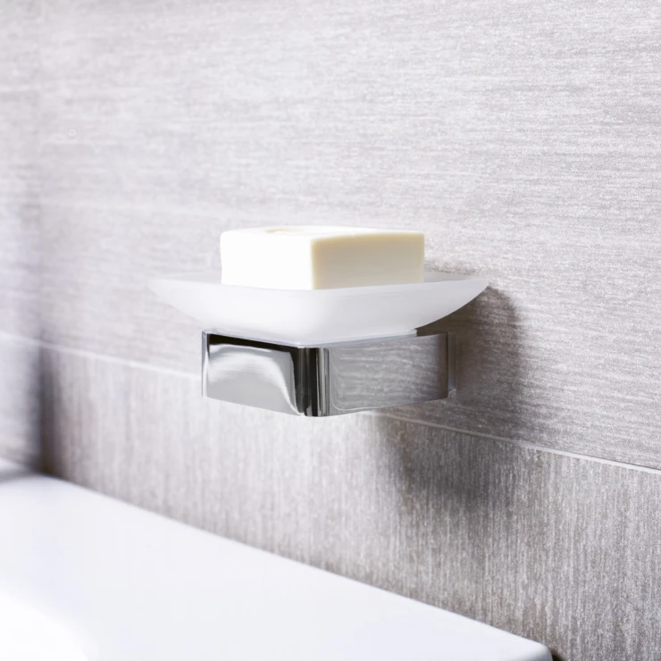 Såpeskål Fleurette Krom Blank
