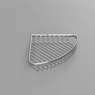 Hörnbadrumshylla <strong>Line</strong>  Krom Blank 27 cm