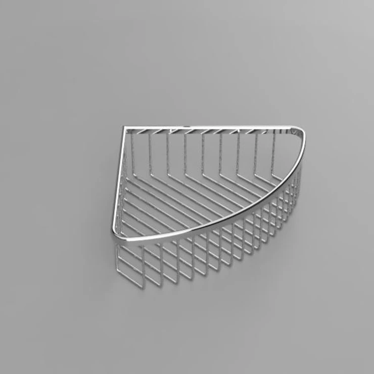 Hjørnebaderomshylle Line Krom Blank 30 cm