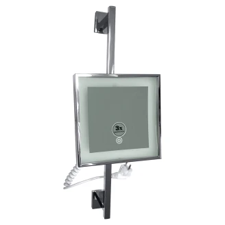 Sminkspegel med LED-belysning <strong>Elega</strong>  Krom Blank 20x20 cm