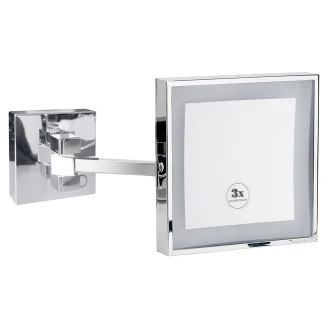 Sminkspegel med LED-belysning <strong>Elega</strong>  Krom Blank 20x20 cm